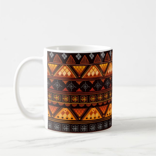 Snygg Bright Multi-Färg Aztec Mönster Kaffemugg (Vänster)