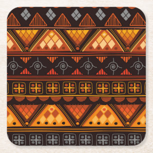 Snygg Bright Multi-Färg Aztec Mönster Underlägg Papper Kvadrat