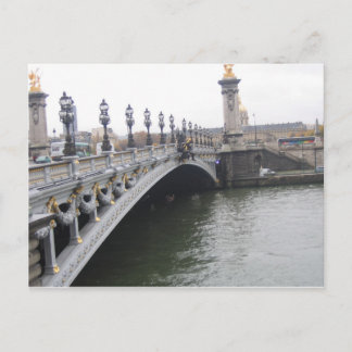 Snygg bro i Paris, Frankrike Vykort