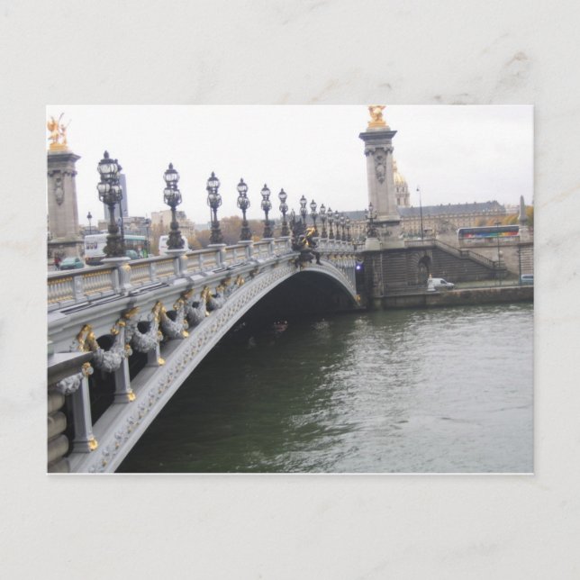 Snygg bro i Paris, Frankrike Vykort (Framsida)