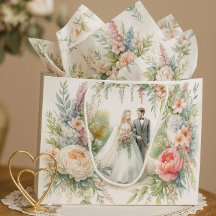 Snygg Bröllop-Blommigt med Bride Groom Gift Bag