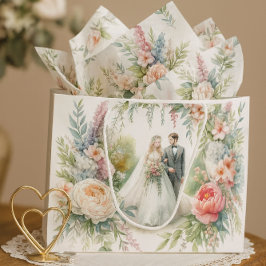 Snygg Bröllop-Blommigt med Bride Groom Gift Bag
