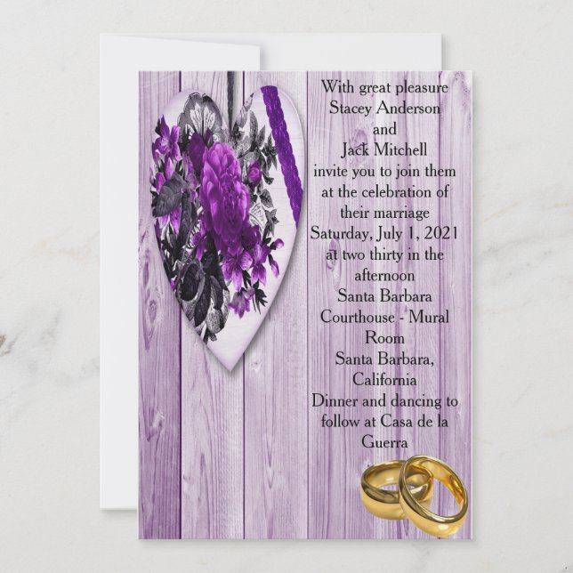 Snygg Bröllop Inbjudningar (Framsida)