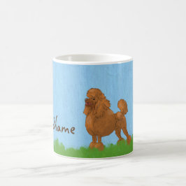Snygg Brown Pudel Kaffemugg
