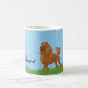 Snygg Brown Pudel Kaffemugg