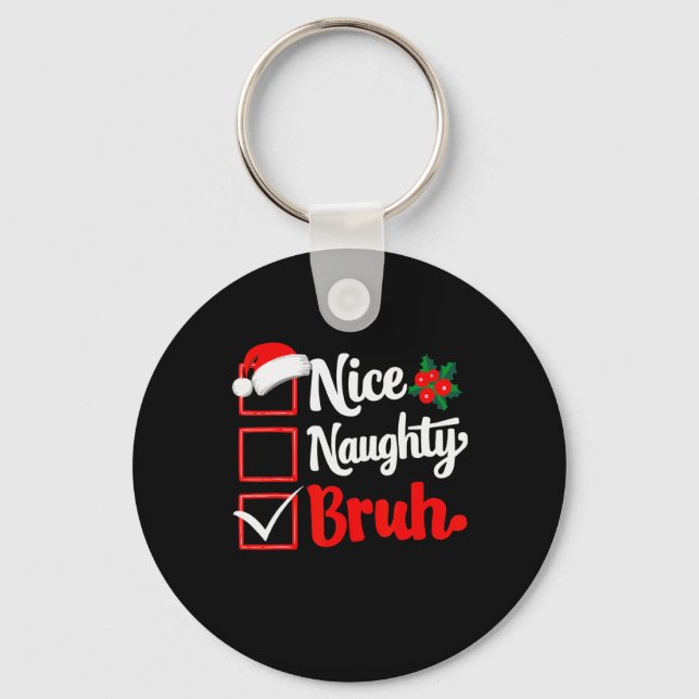 Snygg Bruh-julklapp Julafton Santa Nyckelring (Framsida)