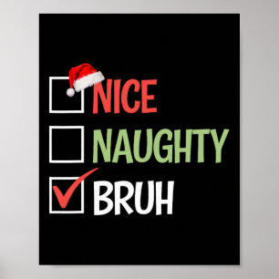 Snygg bruh-lista Santa Hats Poster