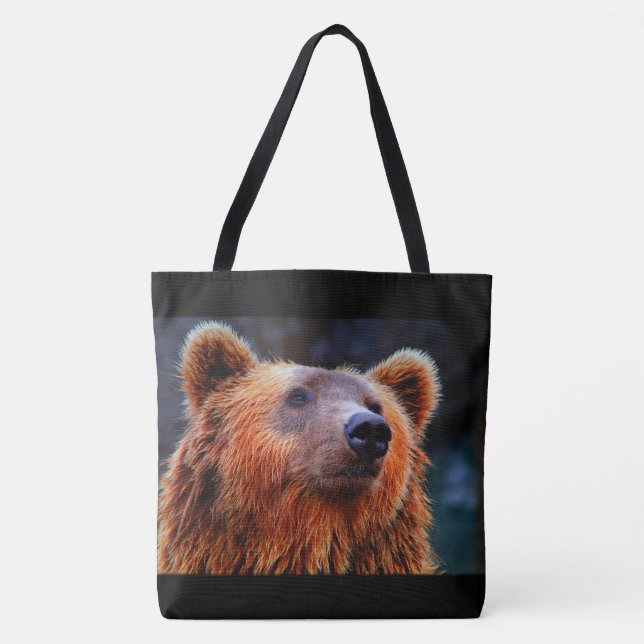Snygg brun Bear Porträtt Wildlife Photo Tygkasse (Framsida)