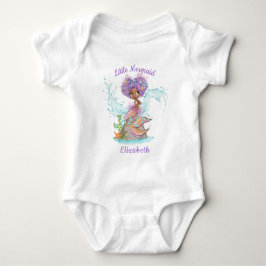 Snygg brun Sjöjungfru Birthday Girl T Shirt