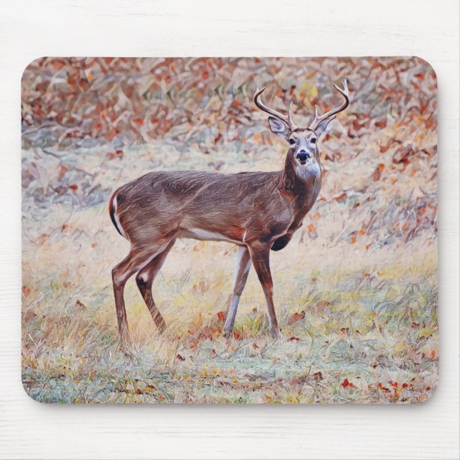 Snygg Buck-Hjort i Vild Mouse Pad Musmatta (Framsidan)