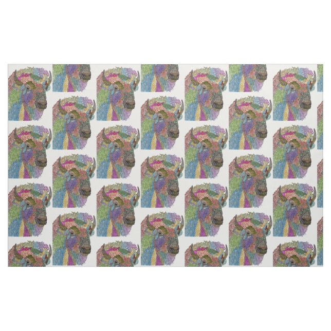 Snygg Buffalo American Bison Tyg (Fat Quarter)