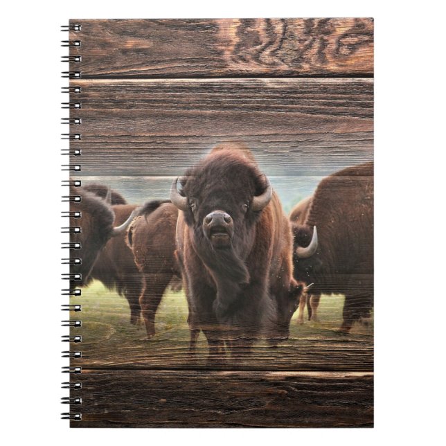 Snygg Buffalo Herd Anteckningsbok (Framsidan)