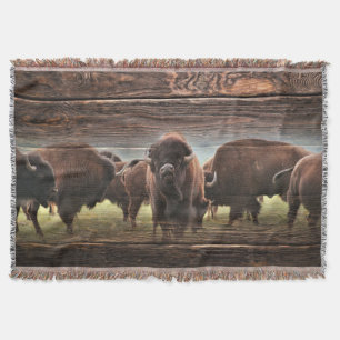 Snygg Buffalo Herd Filt