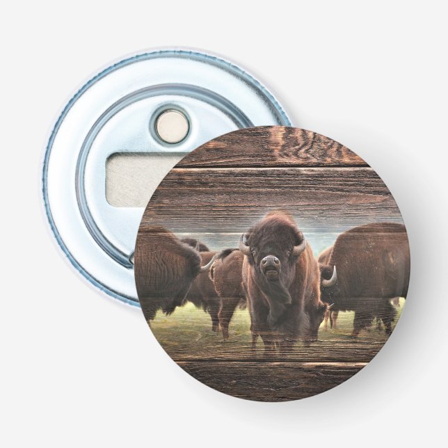 Snygg Buffalo Herd Flasköppnare (Framsidan)
