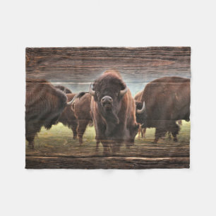 Snygg Buffalo Herd Fleecefilt