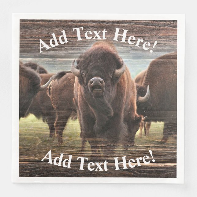 Snygg Buffalo Herd Pappersservett (Framsida)