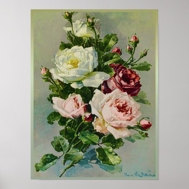 Snygg Bukett med rosor av Catherine Klein Poster (Framsidan)