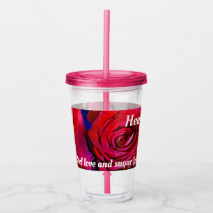 Snygg bunch av Röd ros Take Away Mugg