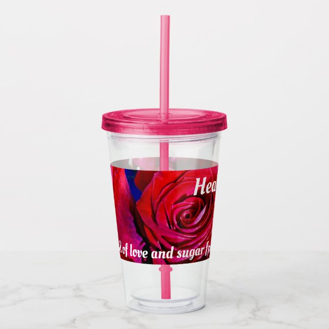 Snygg bunch av Röd ros Take Away Mugg (Framsida)