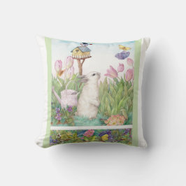 Snygg bunny med Tulip Butterfly Kudde