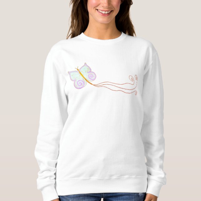 Snygg Butterfly-Abstrakt Wearable Art T Shirt (Framsida)