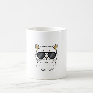 Snygg Calico Katt med Solglasögon Kaffemugg