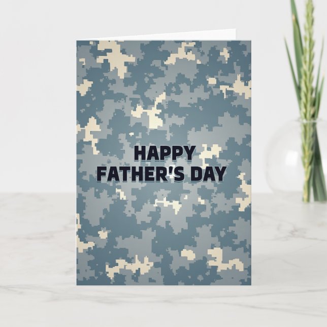 Snygg Camouflage Fars Dagskort Kort (Framsida)