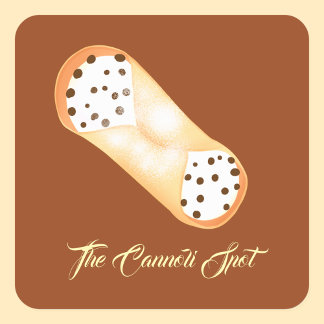 Snygg Cannoli Dessert Fyrkantigt Klistermärke