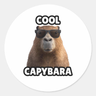 Snygg Capybara-dekal Runt Klistermärke