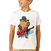 Snygg Capybara Rockstjärna Elgitarrspelare