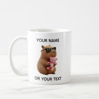 Snygg Capybara-Teddybjörn Personlig Mugg