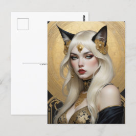 Snygg catgirl, Postcross Vykort