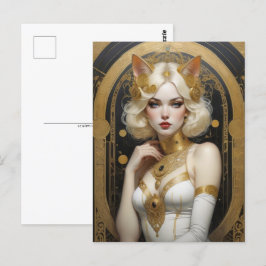 Snygg catgirl, Postcross Vykort