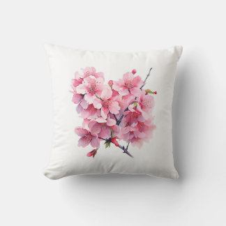Snygg Cherry Blommar Dekorativ kudde eller Cushion