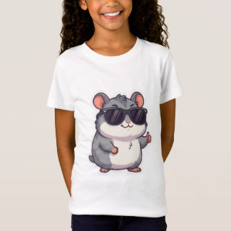 Snygg Chibi Hamster med Solglasögon Roligt Meme Ba T Shirt