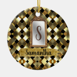 Snygg Chic Girly Spegel Elegant Bday Gift Julgransprydnad Keramik