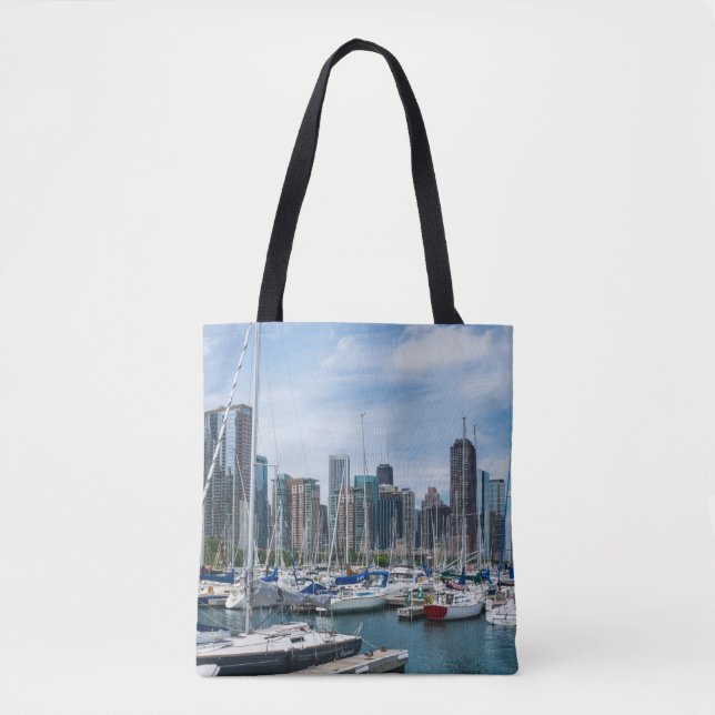 Snygg Chicago Harbour Tygkasse (Framsida)