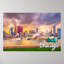 Snygg Chicago, Illinois, United Stater Poster