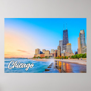 Snygg Chicago, Illinois, United Stater Poster
