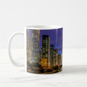 Snygg Chicago River vid Sunset, Illinois Kaffemugg