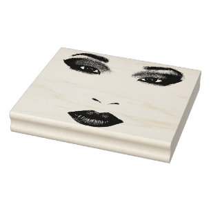 Snygg China-flicka Ansikte Original Art Stämpel