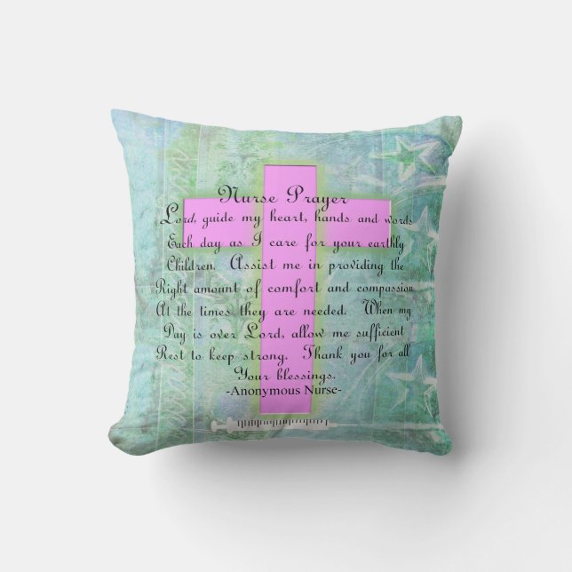 Snygg Christian Nurse Prayer Pillow #12 Kudde (Framsida)