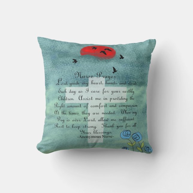 Snygg Christian Nurse Prayer Pillow #13 Kudde (Framsida)