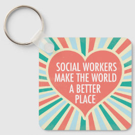 Snygg citat av det inspirerande Social-kontoret Nyckelring