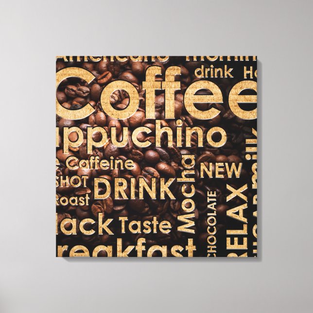 Snygg Coffee Espresso Design Canvastryck (Framsida)