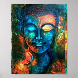 Snygg Colorful Buddha Poster