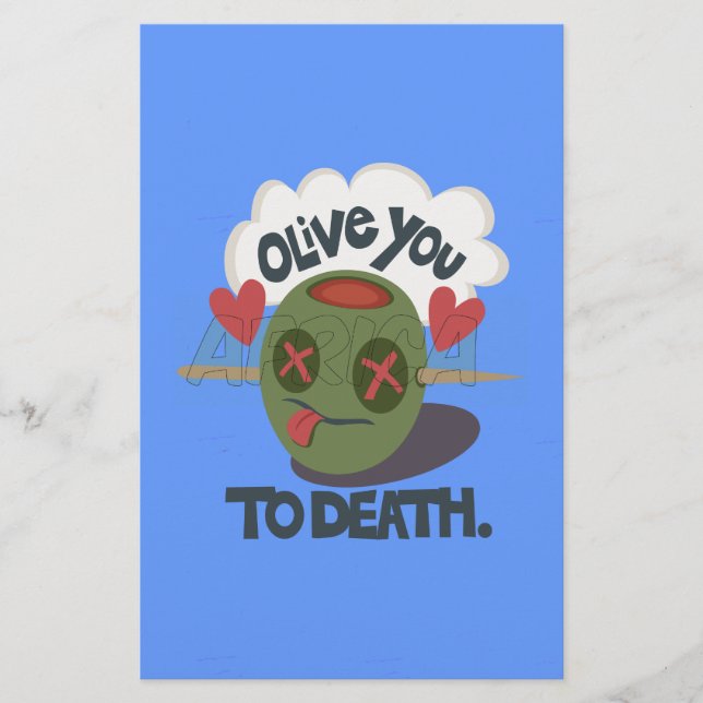 Snygg Coola I kärlek Afrika Art Brevpapper (Framsida)