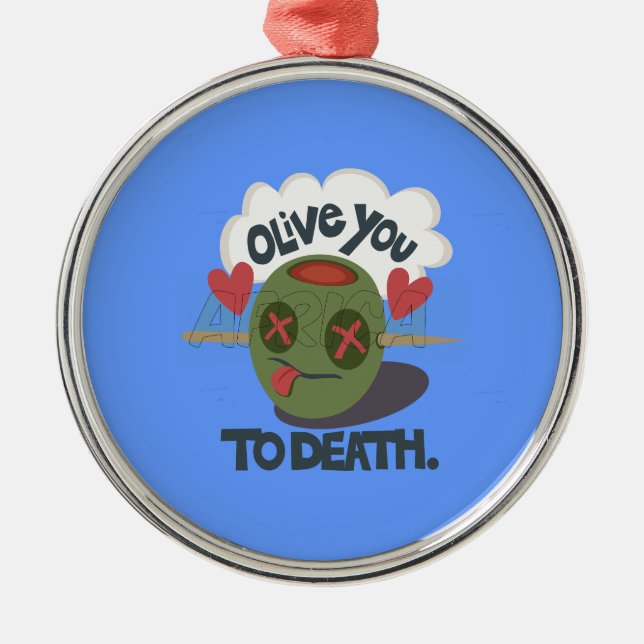 Snygg Coola I kärlek Afrika Art Julgransprydnad Metall (Framsidan)