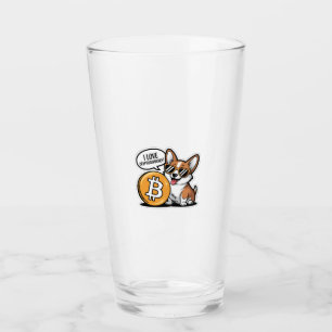 Snygg Corgi älskar Kryptovaluta Glaskopp
