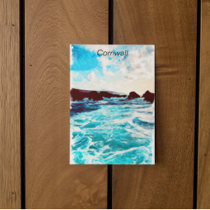Snygg Cornwall England UK Coastal Landscape Vykort